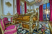 France, Yvelines, Versailles, palace of Versailles listed as world heritage by UNESCO, the king's private apartment, the king's roll top desk by Oeben and Riesner