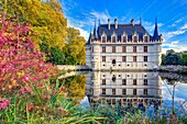 France, Indre et Loire, Loire valley listed as World Heritage by UNESCO, castle of Azay le Rideau