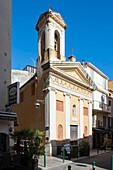 Frankreich, Corse du Sud, Ajaccio, Kirche St. Johannes der Täufer und die Königsstraße von Rom
