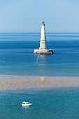 France, Gironde, Le Verdon sur Mer, Cordouan lighthouse (aerial view)