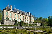 Frankreich, Val d'Oise, Auvers-sur-Oise, Schloss aus dem XVII. Jahrhundert und sein formaler Garten, Meridionnale Fassade