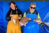 Frankreich, Bouches du Rhone, Blaue Küste, Martigues, Viertel von Carro, quai Jean Vérandy, Fischmarkt