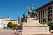 Frankreich, Corse du Sud, Ajaccio, das Denkmal von Napoleon Bonaparte über der Fußgängerzone von General de Gaulle