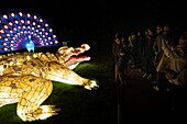 Frankreich, Paris, Jardin des Plantes, Erstes Lichterfest, Spezies im Prozess der Erleuchtung