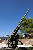 France, Var, Toulon, Mont Faron, D-Day and Liberation Memorial in Provence, canon anti-aérien américain 90mm AA gun