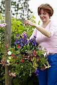 Making hanging basket