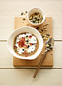 Chestnut soup with Parma ham and cream