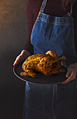 Roast chicken from the hot air fryer