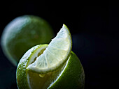 A sliced-open lime
