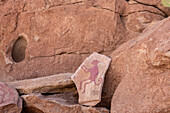 Pictograph of monkey at Yerbas Buenas, Chile
