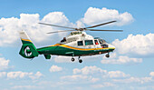 Great North Air Ambulance helicopter in flight