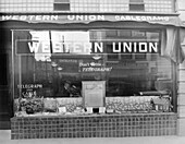 Western Union office, 1930s