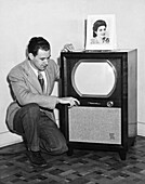 Man with his TV