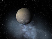 Cryovolcano on Enceladus, illustration
