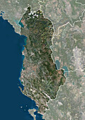 Albania, satellite image