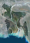 Bangladesh, satellite image
