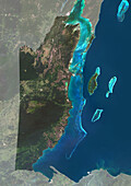 Belize, satellite image