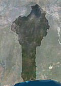 Benin, satellite image