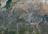 Burkina Faso, satellite image