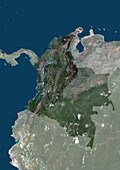 Colombia, satellite image