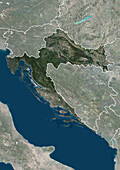 Croatia, satellite image