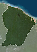 French Guiana, satellite image