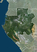 Gabon, satellite image