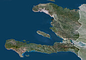 Haiti, satellite image