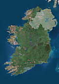 Republic of Ireland, satellite image