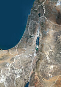 Israel and the Palestinian Territories, satellite image