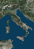 Italy, satellite image