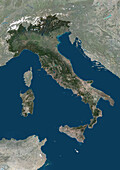 Italy, satellite image