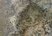 Lesotho, satellite image