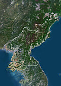 North Korea, satellite image