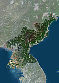 North Korea, satellite image