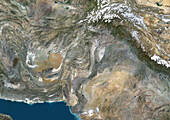 Pakistan and Afghanistan, satellite image
