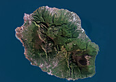 Reunion Island, satellite image