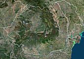 Romania, satellite image