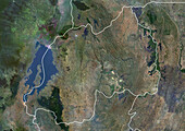 Rwanda, satellite image