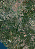 Serbia and Kosovo, satellite image