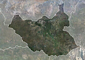 South Sudan, satellite image