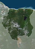 Suriname, satellite image