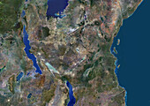 Tanzania, satellite image