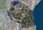 Tanzania, satellite image