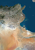 Tunisia, satellite image