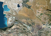 Turkmenistan, satellite image