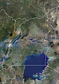 Uganda, satellite image