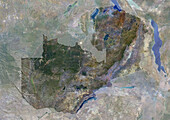 Zambia, satellite image