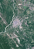 Urban expansion in Bolivia in 1988, satellite image