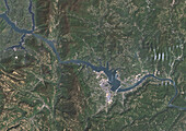 Three Gorges Dam, China, satellite image